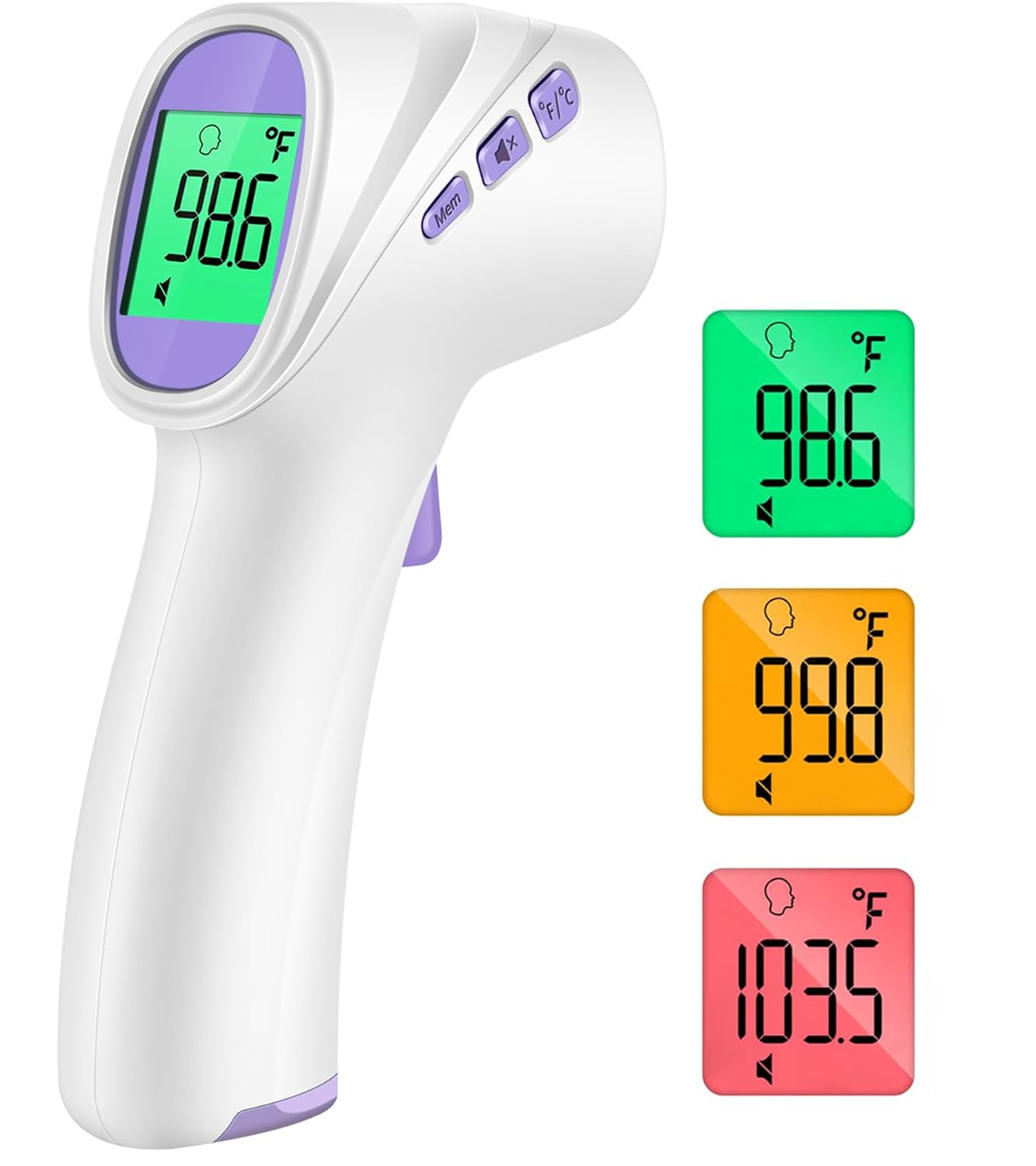 ThermaVue™ No-Contact Infrared Thermometer – Digital Temperature Reader with Fever Alert