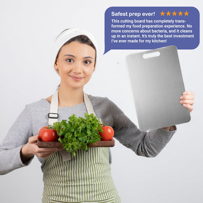 SteelPro™ Stainless Steel Cutting Board – Built to Resist Stains & Scratches