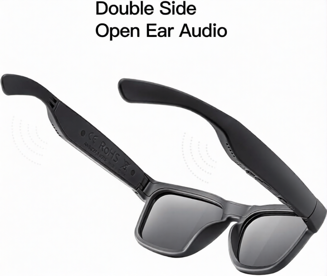 Smart Sunglasses – Bluetooth Open-Ear Speaker, Voice Control & UV400 Polarized Lenses